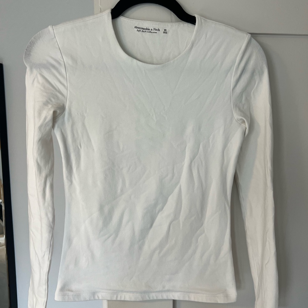 Abercrombie & Fitch White Long Sleeve